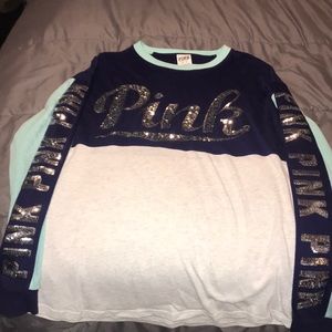 Victoria’s Secret PINK sparkly long sleeve shirt